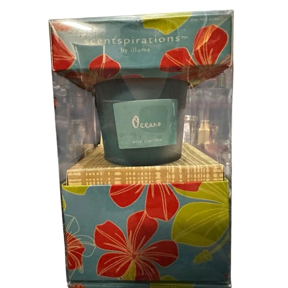 Scentspirations Scented Soy Candle in Glass In Oceano 9.17oz In Reusable Giftbox